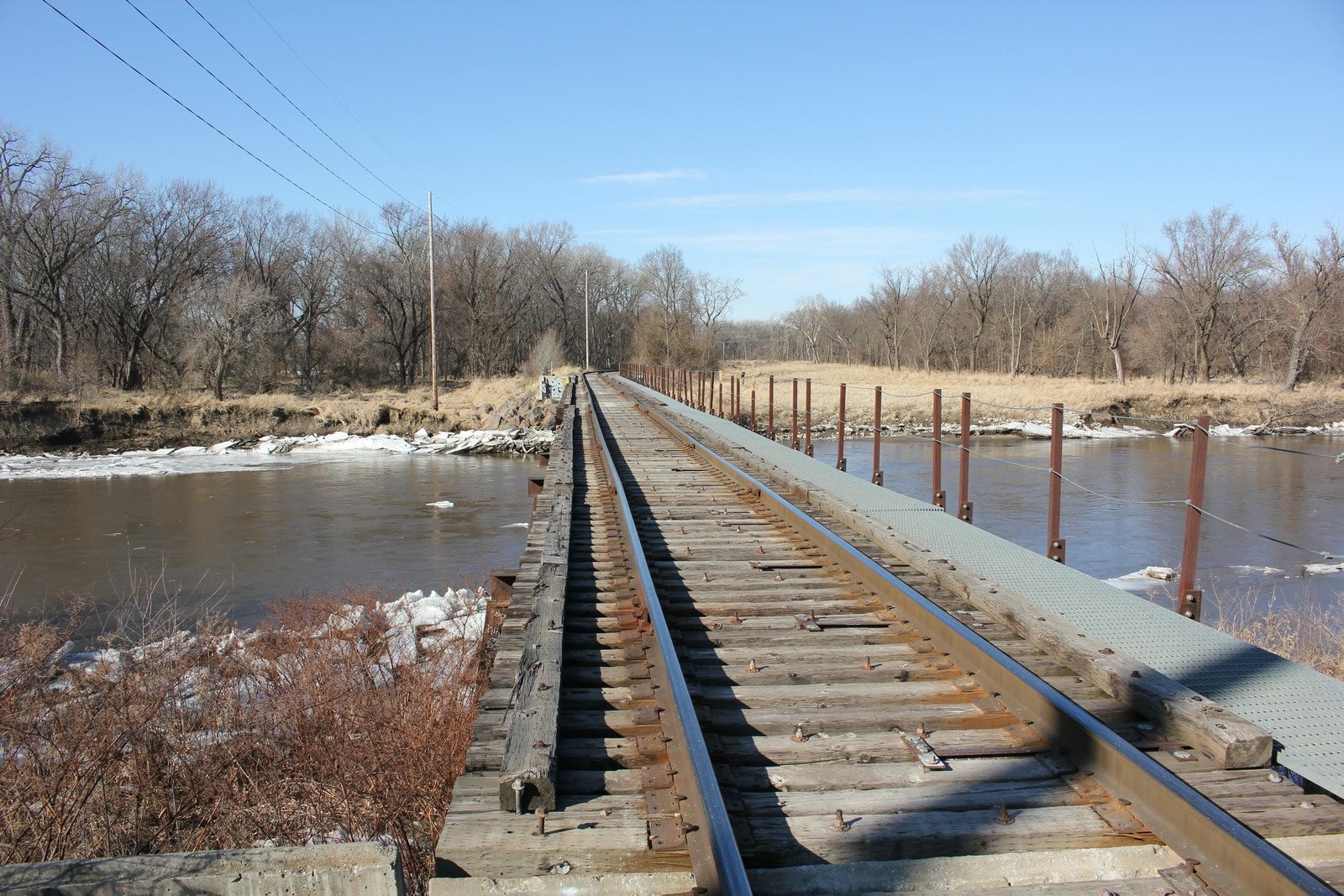 Looking north